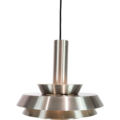 Vintage hanglamp van staal, Denemarken 1960