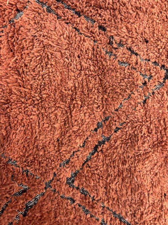 Image 1 of Moroccan Rug Handmade Wool Rug Beni Ouarain Style Berber Rug Boho Rug Neutral Brown Rug Minimalist Area Rug