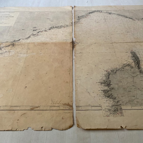Image 1 of Old map of Marseille - Corsica - Elba Island, 1888