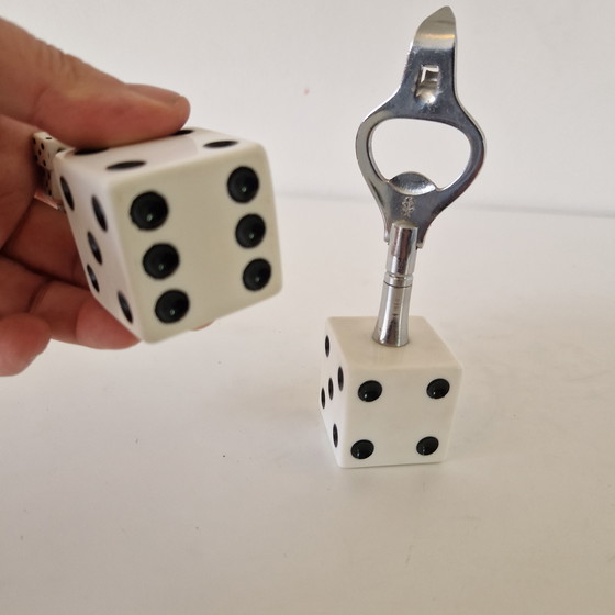 Image 1 of Vintage barset opener cocktailprikkers dobbelstenen fifties style