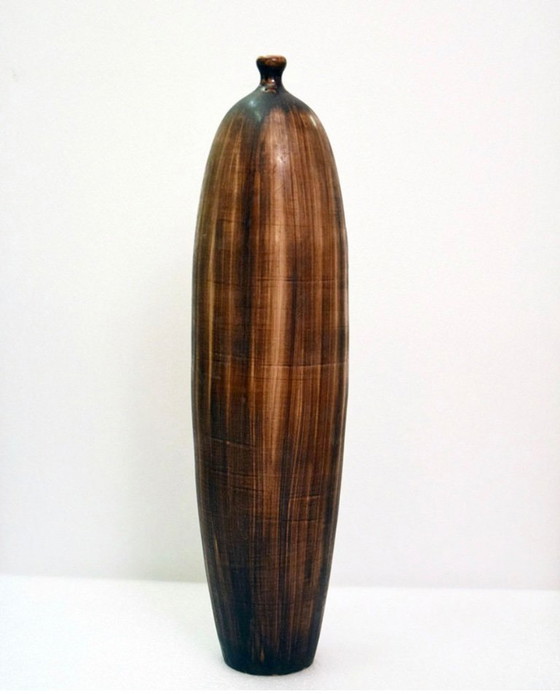 Image 1 of Large Ceramic Vase with Engraved Decoration from Faenza, 1970s