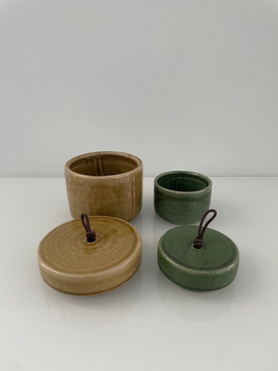 Image 1 of Set of 2 design storage jars "Artichok" – Jaydi