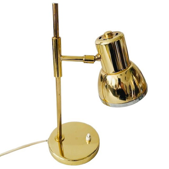 Image 1 of Lampe de table vintage S.A. Boulanger dorée du milieu du siècle, années 1970