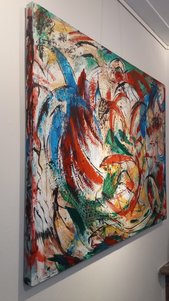 Image 1 of Festival, 100 x 120 x 4 cm Dipinto acrilico