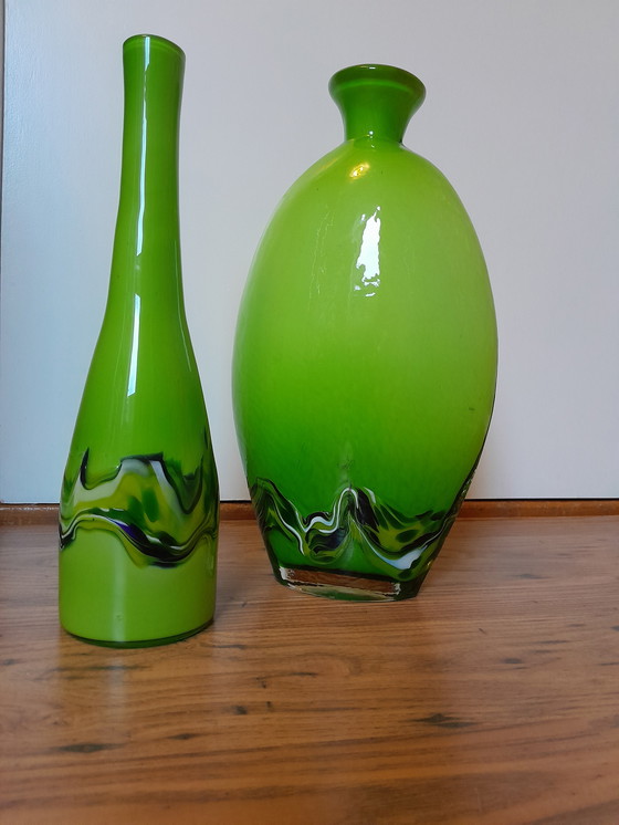 Image 1 of Two vintage glass vases made by Dalia Glass and Co.