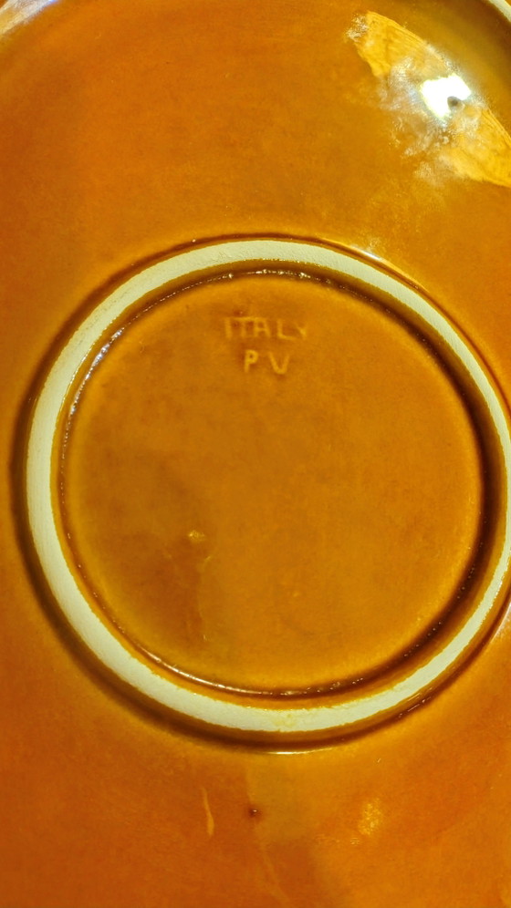 Image 1 of Vintage majolica serveerset in maïskolfmotief – Italica Ars Firenze voor Peasant Village – jaren 1960/1970 –