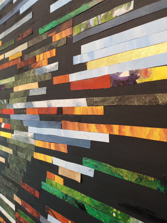 Image 1 of T. van Steenbergen "Various Stripes" 120 x 100 cm New