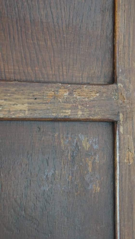 Image 1 of Mobiletto antico in rovere con due ante a rullo