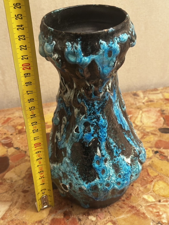Image 1 of Vaso Fat Lava Blue - Atelier du Cyclope Annecy - anni '60 -'70