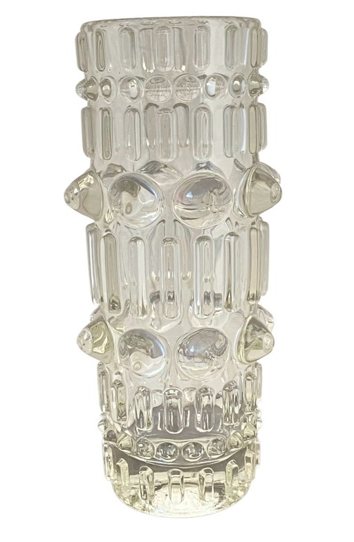 Vaso vintage František Pečený per Sklo Union, MCM ceco, 1970