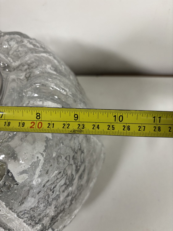 Image 1 of Vintage ice glass ceiling lamp by Glashütte Limburg, designed by Helena Tynell in the 1960s or 70s