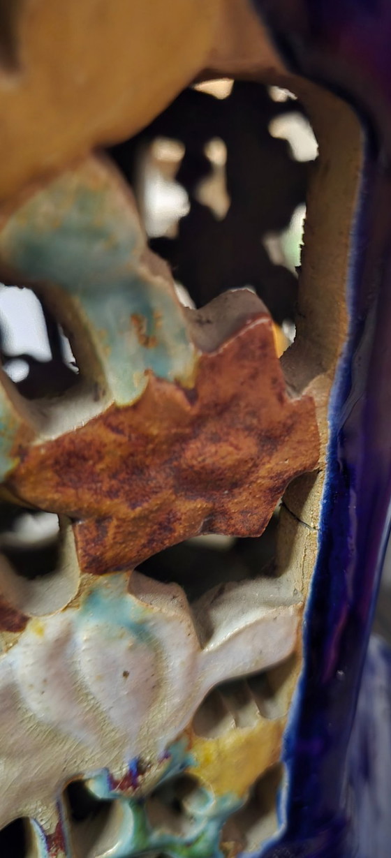 Image 1 of Columna china shiwan, antigüedades chinas, mesa auxiliar