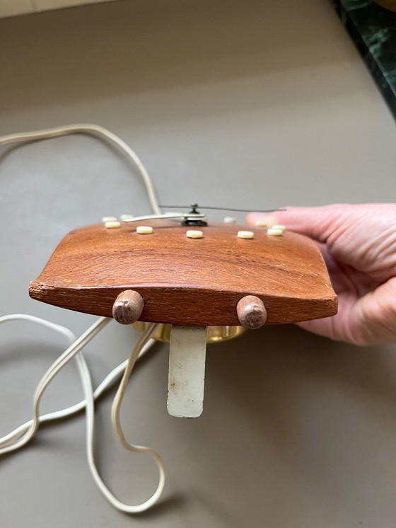 Image 1 of L.E.K.A Ruurlo horloge de bureau en noyer vintage