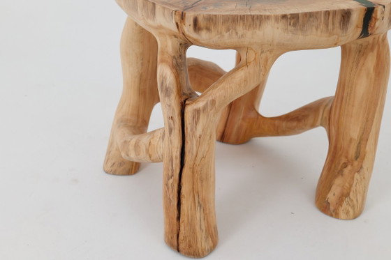 Image 1 of Sculptural Coffee Table, Solid Wood, Contemporary Design, Handmade, Logniture