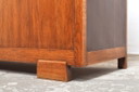Art-Deco-Eichenschrank mit Vitrine, 1920er Jahre
