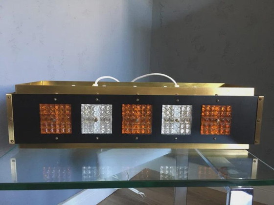Suspension Boda Sweden par Erik Höglund & Einar Bäckström, années 1960, Laiton, Métal, Noir (photo 6 sur 8)