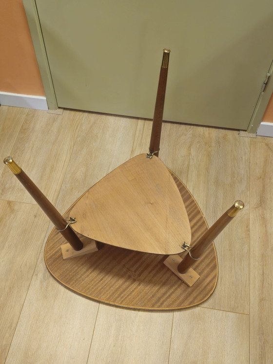 Image 1 of Tavolino da caffè vintage in formica e ottone