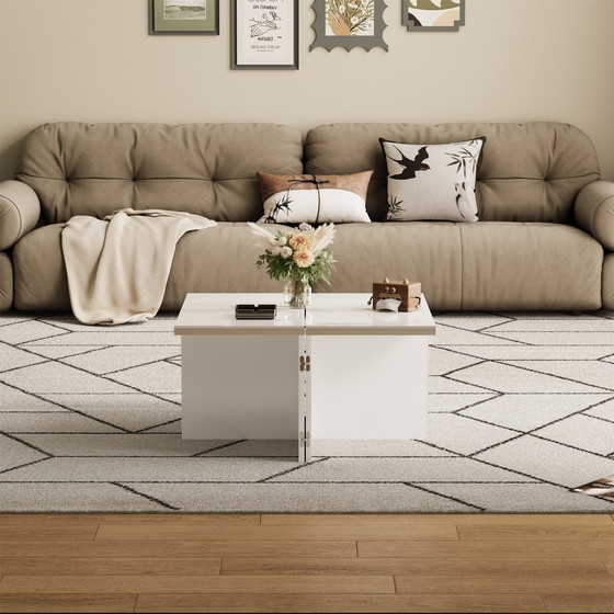 Image 1 of Urban Meuble White Glossy square coffee table, table top with free combination UVVEDS