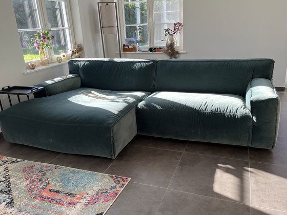 Canapé Clay Royal Turquoise, Longchair grand accoudoir gauche - 1,5 s, FEST, Fauteuils, Velours (photo 5 sur 6)