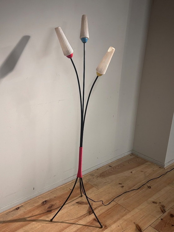 Image 1 of Farbige Fünfzigerjahre-Peitschenlampe