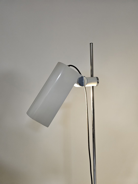 Image 1 of Lampada da terra in metallo bianco Braun Feldweg per Doria Leuchten anni '60