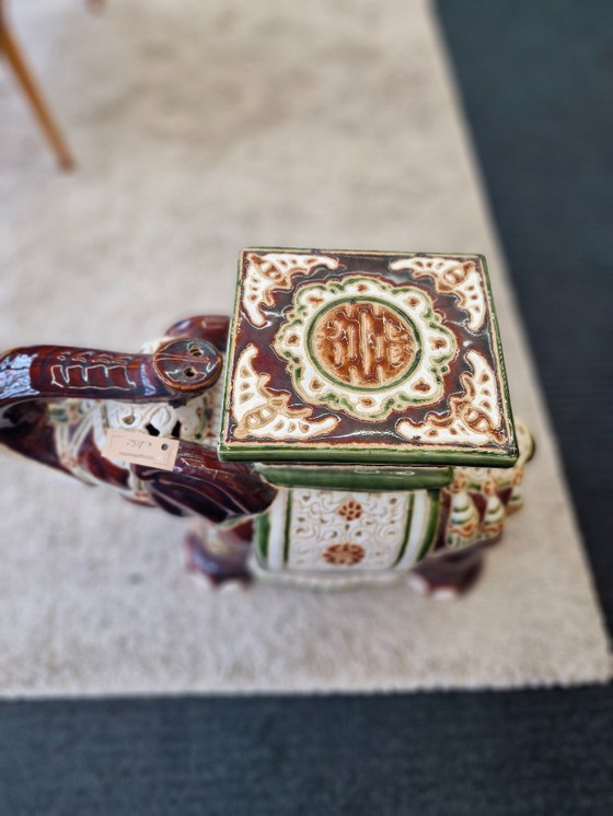 Image 1 of Grande portavasi/elefante in ceramica vintage anni '70