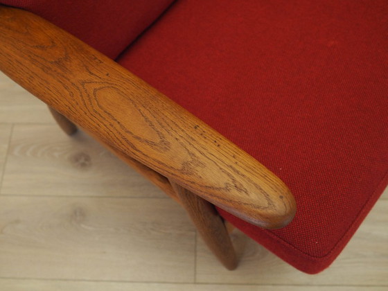Image 1 of Canapé rouge CIGAR, design danois, années 1960, designer : Hans J. Wegner, fabricant : Getama