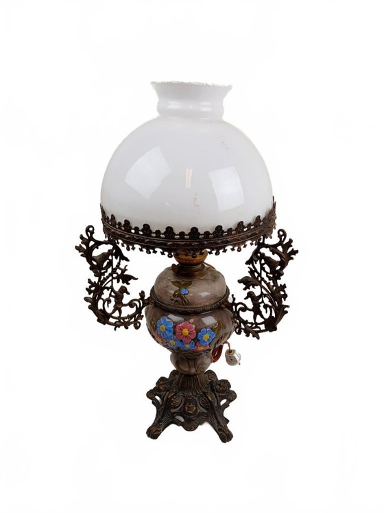Image 1 of Antique Oil Lamp (converted)