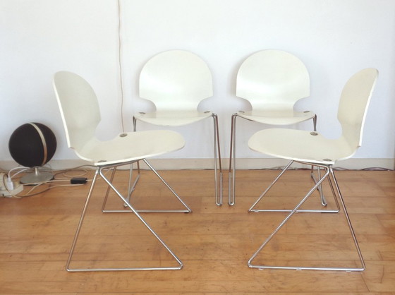 Image 1 of 4 Minsker dining chairs Fritz Hansen Denmark 1986