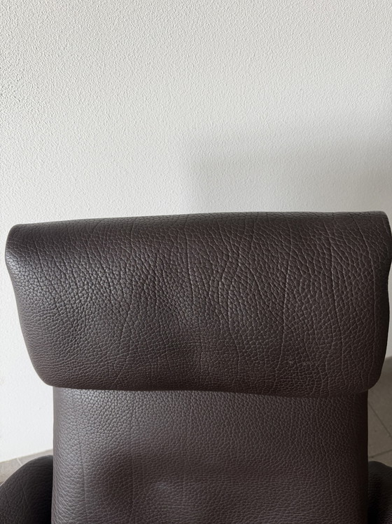 Image 1 of Fauteuil inclinable en cuir marron DeSede DS2850.