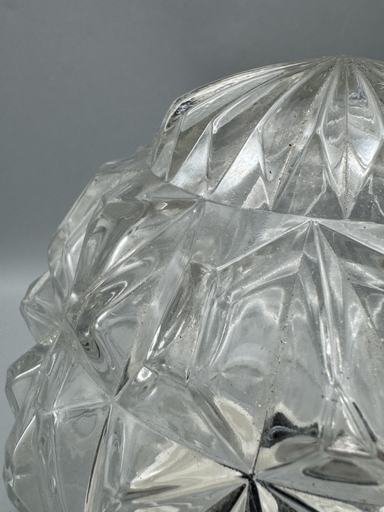 Image 1 of Clear glass lamp with beautiful pattern