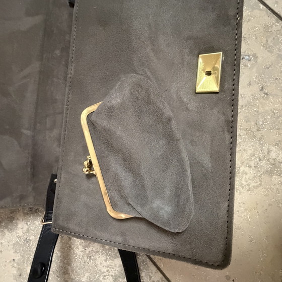 Image 1 of Borsa a tracolla vintage Corbeau Curio in pelle e pelo di cavallino – Nuova