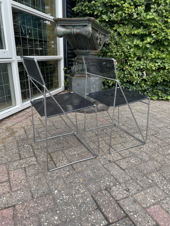 Image 1 of 2x X-line draadstoel, Nils Jorgen Haugesen