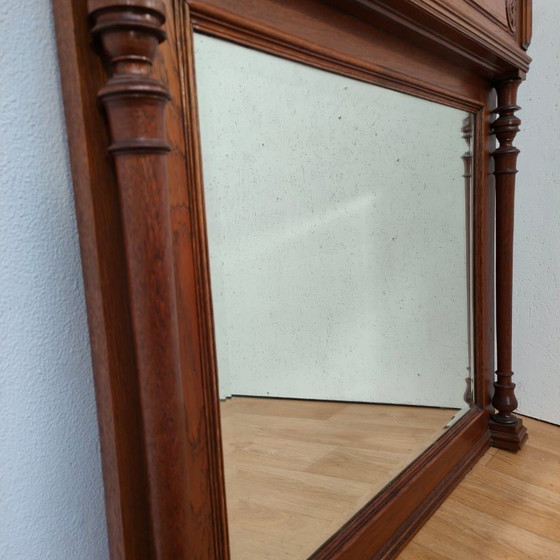 Image 1 of Specchio antico sfaccettato, specchio da camino rustico