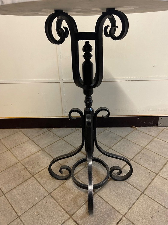 Vintage café tables with marble top – Side tables, Iron (photo 8 of 11)