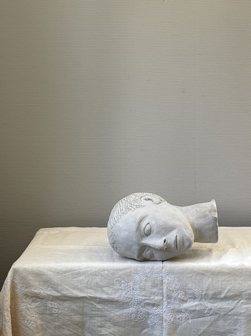 Vintage Chamotte Statue „SHE IS“ Skulptur