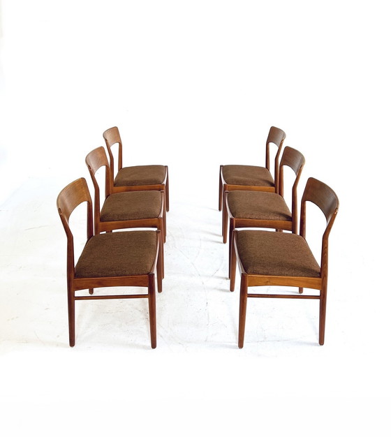 Image 1 of 6x vintage eetkamerstoel, Henning Kjærnulf ‘60
