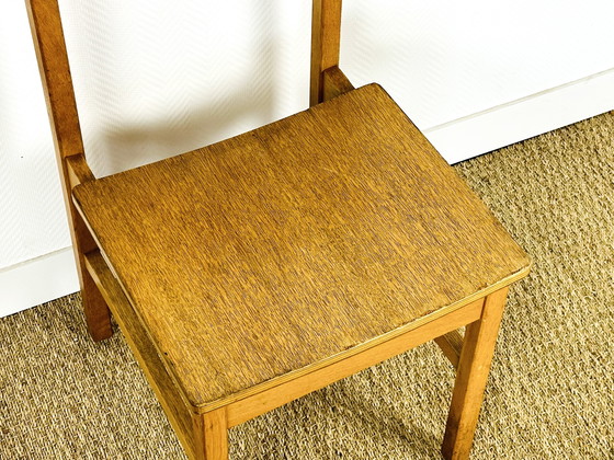Image 1 of 6 Vintage eiken stoelen 1960