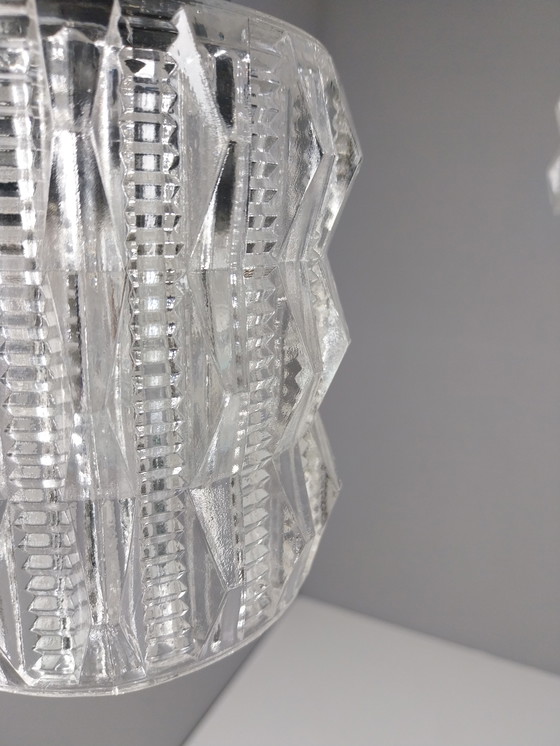 Image 1 of Vintage Hanglamp met 3 Lichtpunten (Chroom + Glas), Jaren 70