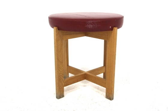 Skandinavischer Hocker aus Eiche, Schweden, 1960 – Holz (photo 2 of 5)