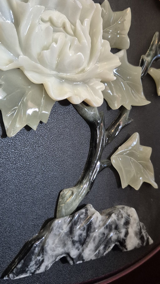 Decorazione murale cinese con pietre preziose