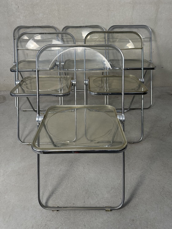 Image 1 of 6x Sedia Pieghevole Plia Design - Giancarlo Piretti - Anonima Castelli
