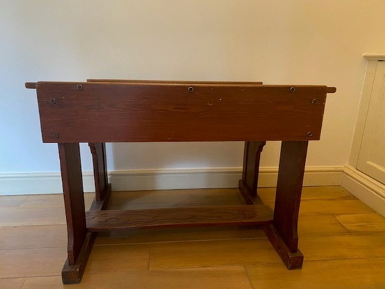 Image 1 of pupitre d'écolier ancien