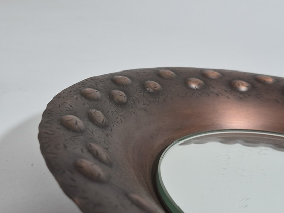 Miroir mural vintage en cuivre, fait main, milieu du siècle, Own Zint – Eugen Zint, Copper (photo 7 of 15)