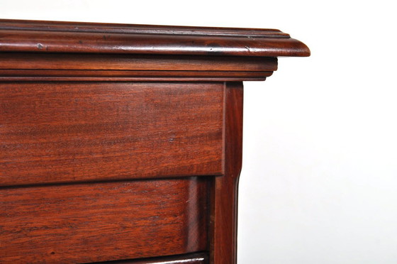 Image 1 of Antico mobiletto con anta a rullo in mogano, anni 1880