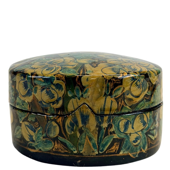 Caja de Laca Antigua de Cachemira en Papel Maché – A. M. Khosa & Sons – c. 1920 – Objetos decorativos (photo 5 of 8)