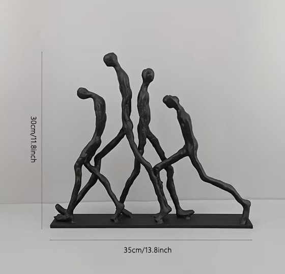 Scultura ispirata a Giacometti "Uomini vari che camminano" Ferro – Sculture, Iron (photo 7 of 11)