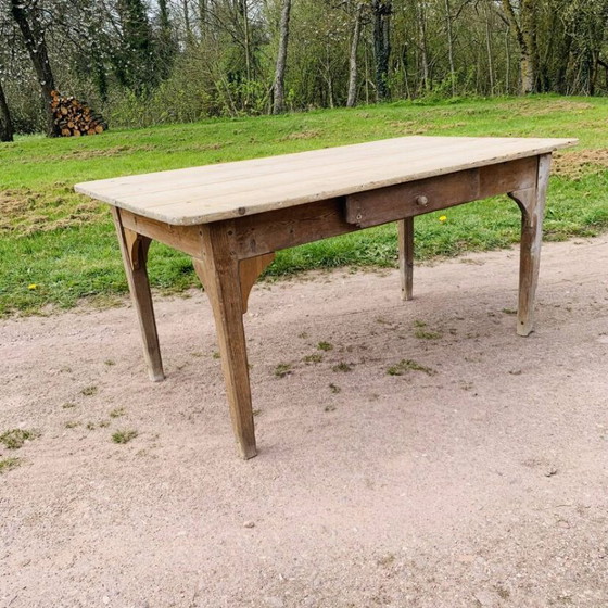 Image 1 of Ancienne Table de Ferme 1m60