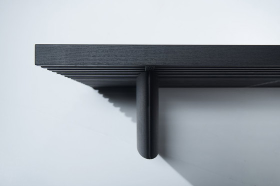 Image 1 of Superbe banc Cansado Refolo 514 XL en chêne noir par Charlotte Perriand - Cassina