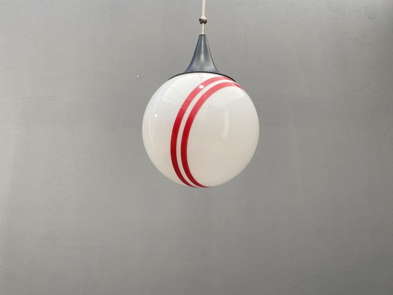 Image 1 of Hanging Pendant Lamp with Round Glass Shade